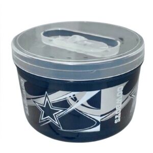 🏈$4🏈 NEW NFL Dallas Cowboys Food Storage Container Blue White 11.5 oz, 340 mL